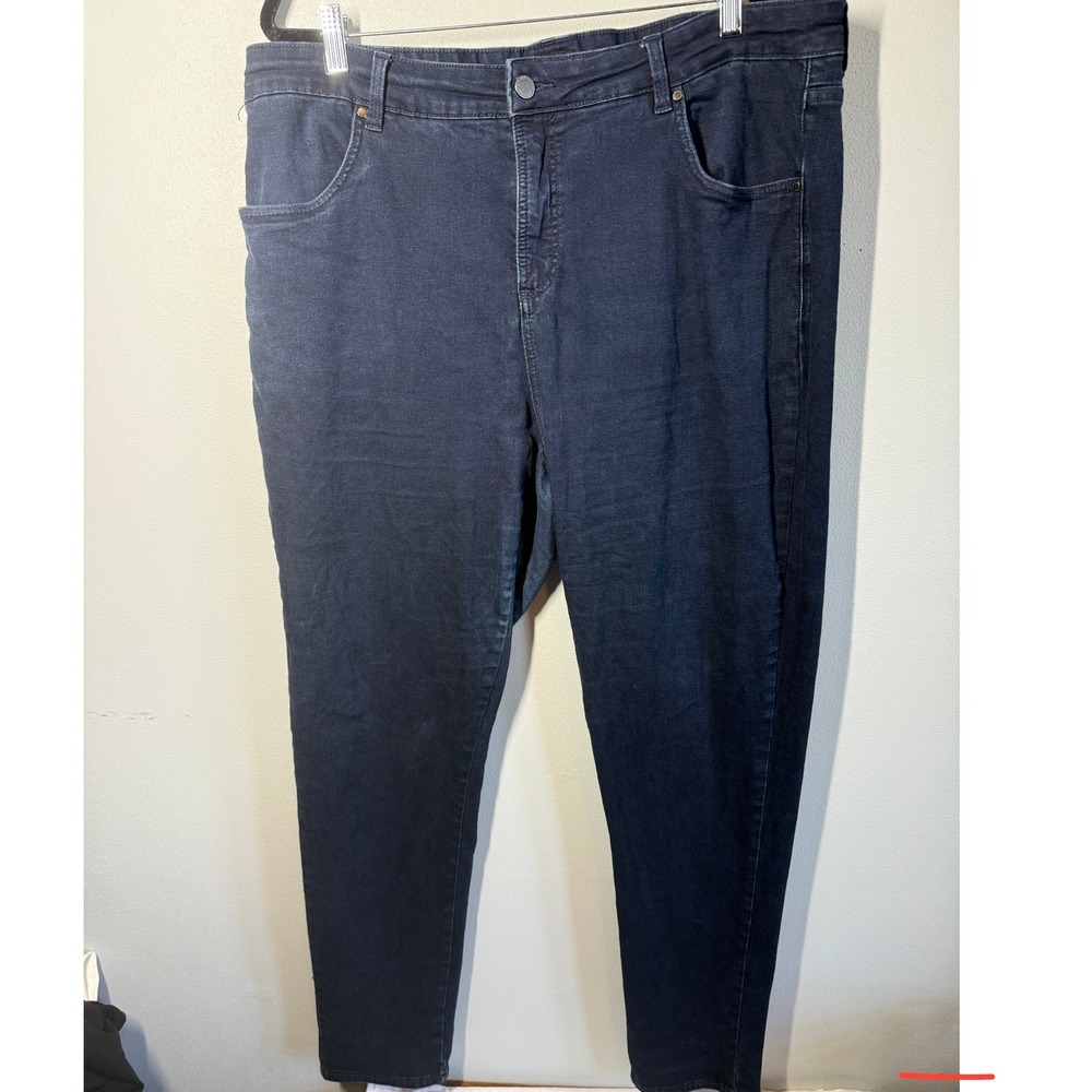 Universal Standard Womens‎ High-Rise Skinny Jeans Dark Wash Plus 20 Long Stretch